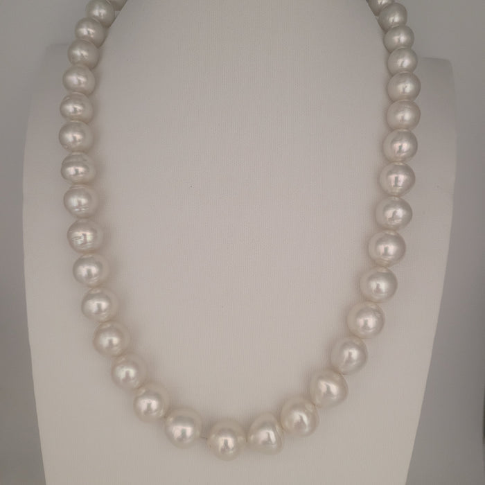 White South Sea Pearls 10-13 mm Very High Luster 18K Gold Clasp