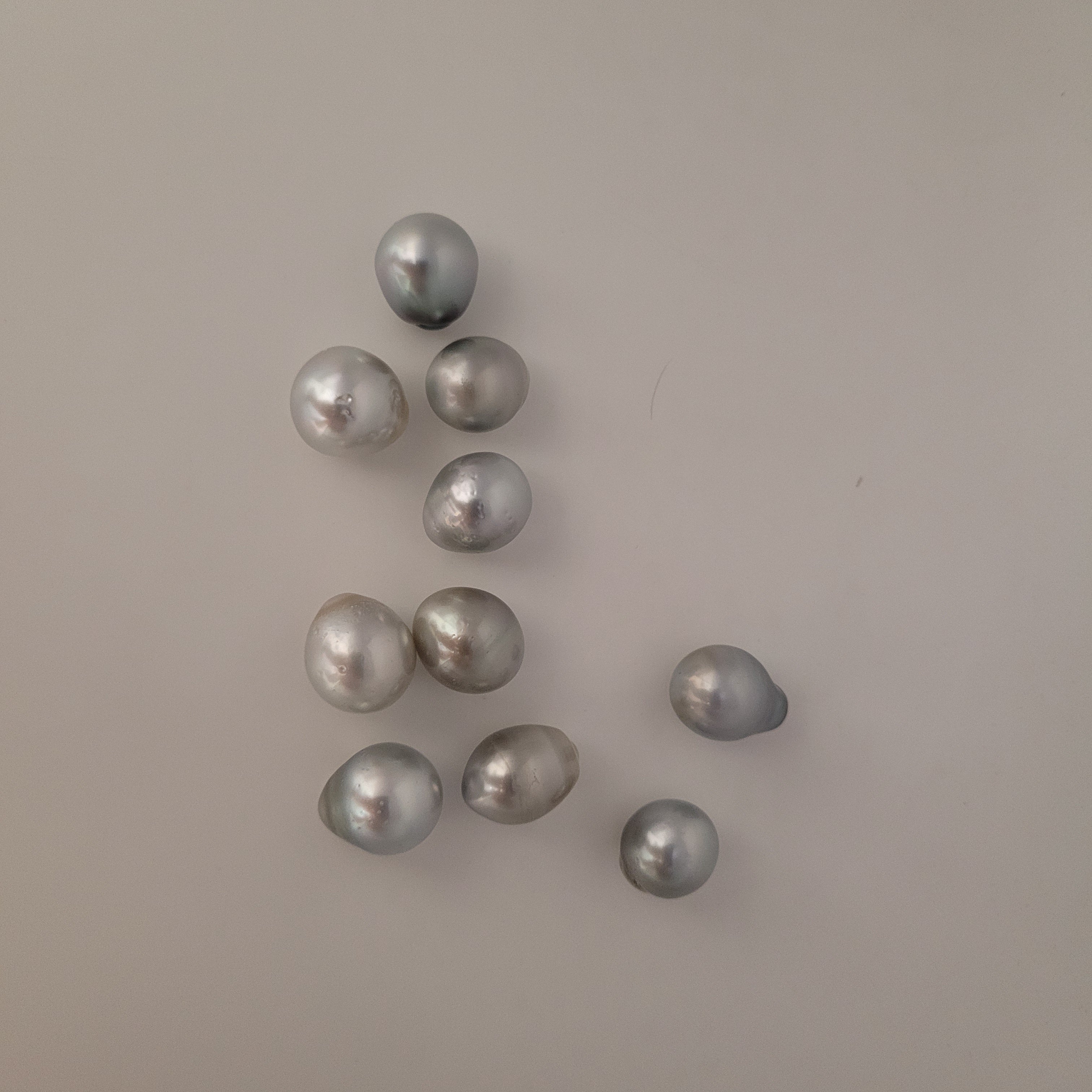 Tahiti Pearls Drop shape 12-13 mm Silver Color AAA Quality