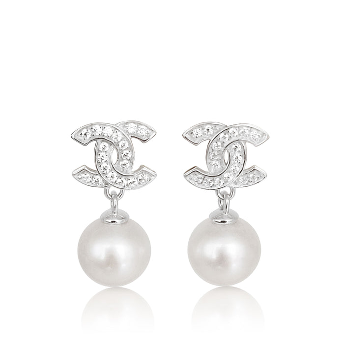 Akoya Cultured Pearl earrings in Silver 925