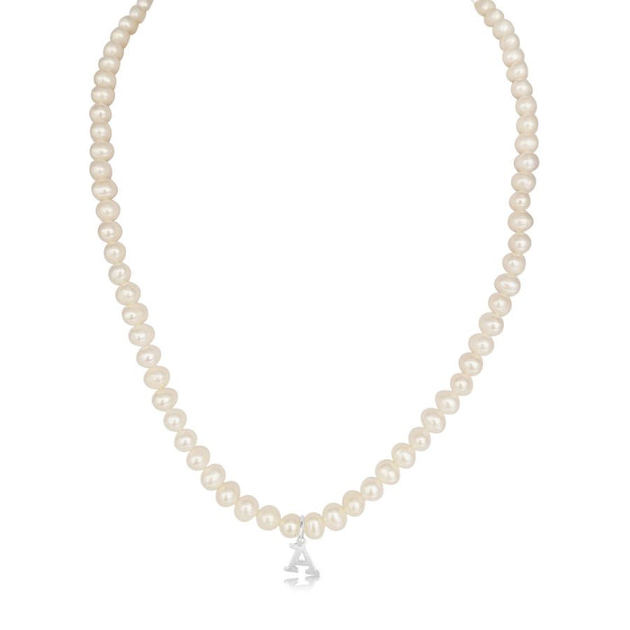 Cultured Pearl Necklace and Letter in Silver 925