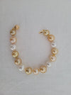 South Sea Pearl Bracelet Golden & White Color 10-12 mm, 18 Karats Gold Clasp - Only at  The South Sea Pearl